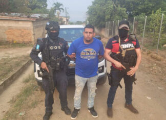 Agentes policiales capturan a extraditable en zona montañosa de El Porvenir, Francisco Morazán