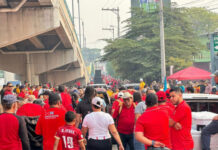 Trabajadores hondureños exigen jornadas y salarios dignos en marcha del 1 de mayo en Tegucigalpa