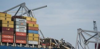 Demuelen una parte del accidentado puente de Baltimore y empiezan a liberar el buque Dalí