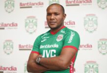 El delantero ecuatoriano Juan Luis Anangonó, el nuevo fichaje del club hondureño Marathón