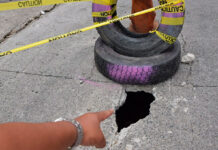 Unas 5 cuadras de la residencial El Dorado en riesgo de hundirse por socavón