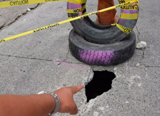 Unas 5 cuadras de la residencial El Dorado en riesgo de hundirse por socavón