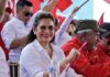 Como una muestra de decadencia política califica Rixi Moncada a opositores en su visita a Lempira
