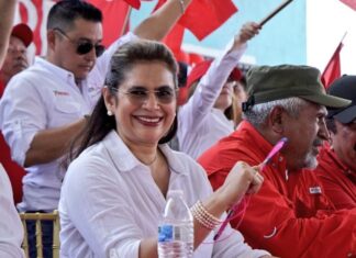 Como una muestra de decadencia política califica Rixi Moncada a opositores en su visita a Lempira