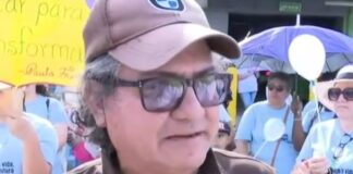 Padre Leopoldo Serrano realiza caminata por la paz en San Pedro Sula
