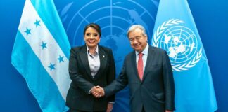 Presidenta Castro entrega a Guterres segundo borrador de acuerdo para comité hondureño anticorrupción