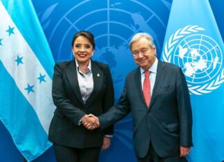 Presidenta Castro entrega a Guterres segundo borrador de acuerdo para comité hondureño anticorrupción