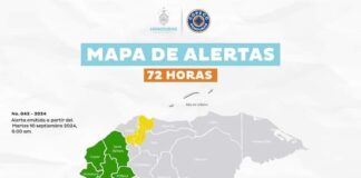 COPECO declara Alerta Amarilla en el Valle de Sula por crecimiento del río Ulúa