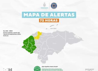 COPECO declara Alerta Amarilla en el Valle de Sula por crecimiento del río Ulúa