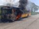 Un autobús se incendió en Yoro, reportándose únicamente daños materiales