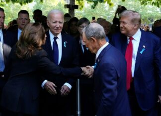 Harris y Trump se reencuentran con un cordial apretón de manos en homenaje a víctimas 11-S