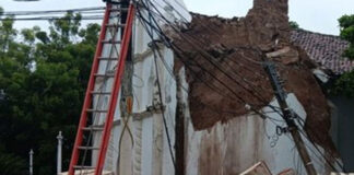 Colapsa la histórica iglesia La Merced en Choluteca debido a las intensas lluvias