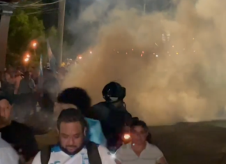 La Policía Nacional aclara que no fue responsable del lanzamiento de gas lacrimógeno durante la marcha