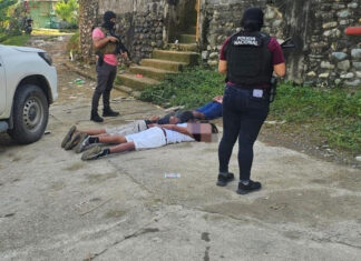 Policía Nacional captura a tres presuntos sicarios de la Pandilla 18 en La Ceiba