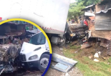 Al menos seis personas resultaron heridas tras la colisión entre un bus rapidito y un camión en Santa Bárbara