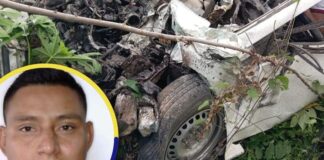 Policía de Tránsito perece tras brutal choque con volqueta en Olancho