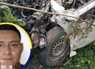 Policía de Tránsito perece tras brutal choque con volqueta en Olancho