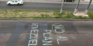 «No al plan Venezuela»: nuevos grafitis aparecen en las calles de Tegucigalpa»