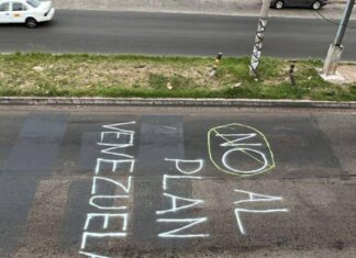 «No al plan Venezuela»: nuevos grafitis aparecen en las calles de Tegucigalpa»