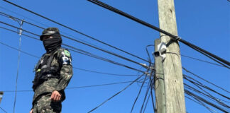Desmantelan cámaras de vigilancia instaladas por maras y pandillas en postes capitalinos