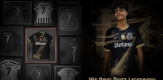 La tercera equipación del Sporting está inspirada en Cristiano Ronaldo y la promociona su hijo