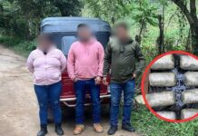 Agentes detienen a tres guatemaltecos con paquetes de droga en Copán