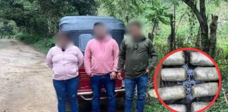 Agentes detienen a tres guatemaltecos con paquetes de droga en Copán