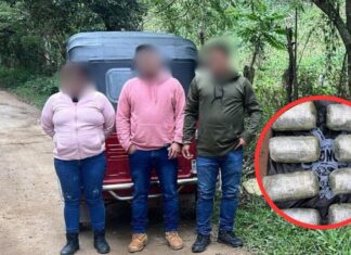 Agentes detienen a tres guatemaltecos con paquetes de droga en Copán