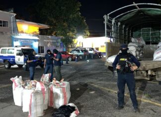 Incautan más de 400 kilos de cocaína camuflada en camión en el norte de Honduras