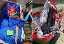 Aduanas decomisa armamento que pretendían introducir al país en una encomienda