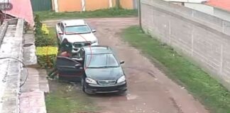 ¡Video! Cámara capta violento intento de secuestro de empresario en Olancho