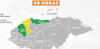 Se decreta Alerta Amarilla en Cortés por 48 horas