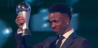 Vini Jr. promete amor eterno al Madrid al recoger el The Best al mejor jugador del mundo