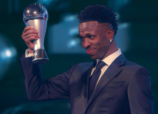 Vini Jr. promete amor eterno al Madrid al recoger el The Best al mejor jugador del mundo