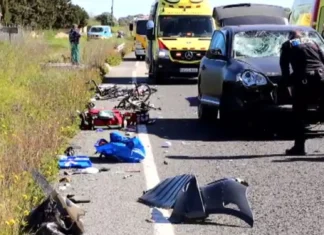 Un anciano de 89 años atropella a siete ciclistas de la selección alemana en Palma de Mallorca, España