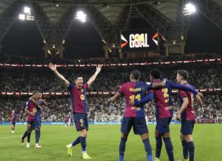 El Barcelona conquista la Supercopa goleando al Real Madrid 5-2