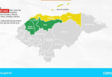 Copeco declara Alerta Amarilla en tres departamentos y tres municipios debido a las lluvias y masa de aire frío