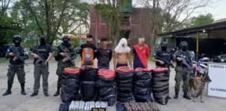 Cuatro hombres fueron detenidos en Olancho por posesión de drogas