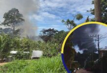 Un adulto y dos menores mueren calcinados, al incendiarse cuatro viviendas en La Ceiba