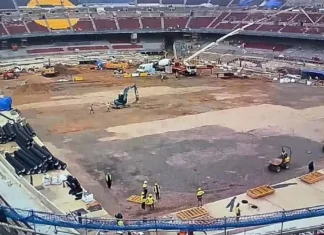 El Barcelona prevé terminar la colocación del césped del Spotify Camp Nou a mediados abril