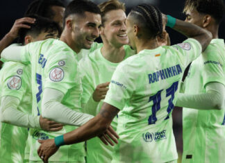 El Barcelona venció 5-0 al Valencia y pasa a semifinales de la Copa del Rey