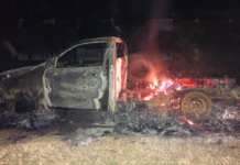 Hombre es emboscado y calcinado dentro de su vehículo en Olancho