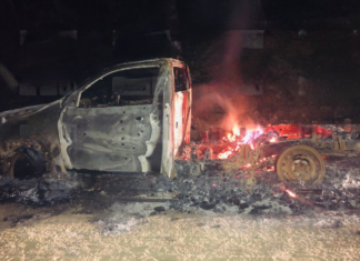 Hombre es emboscado y calcinado dentro de su vehículo en Olancho