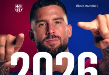 El Barcelona extiende el contrato de Iñigo Martínez hasta el 30 de junio de 2026