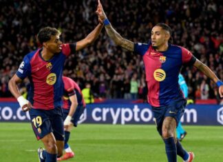 Raphinha y Lamine Yamal meten al Barça a cuartos de Champions