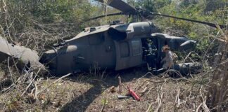 Cuatro militares de EE.UU. salen ilesos de un accidente de helicóptero en Honduras