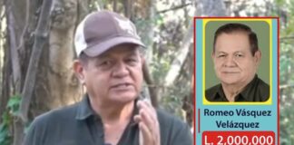 Recompensa por Romeo Vásquez, exjefe de las Fuerzas Armadas, sube a L2 millones