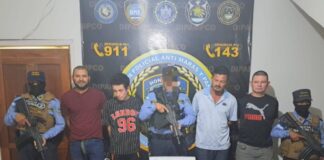 Operativo policial deja detenidos a presuntos distribuidores de droga en Santa Rosa de Copán