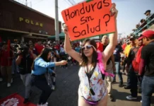 Floridalia Aguilar interpone denuncia ante el MP por agresiones durante marcha del 1 de Mayo en Tegucigalpa