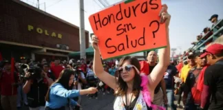 Floridalia Aguilar interpone denuncia ante el MP por agresiones durante marcha del 1 de Mayo en Tegucigalpa